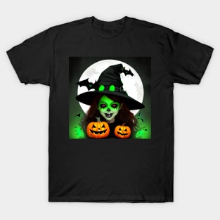 Scary Witch Halloween T-Shirt